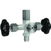 Pressure gauge valve double Type 1381 stainless steel inspection flange Ø40x5mm PN400 1/2"BSPP